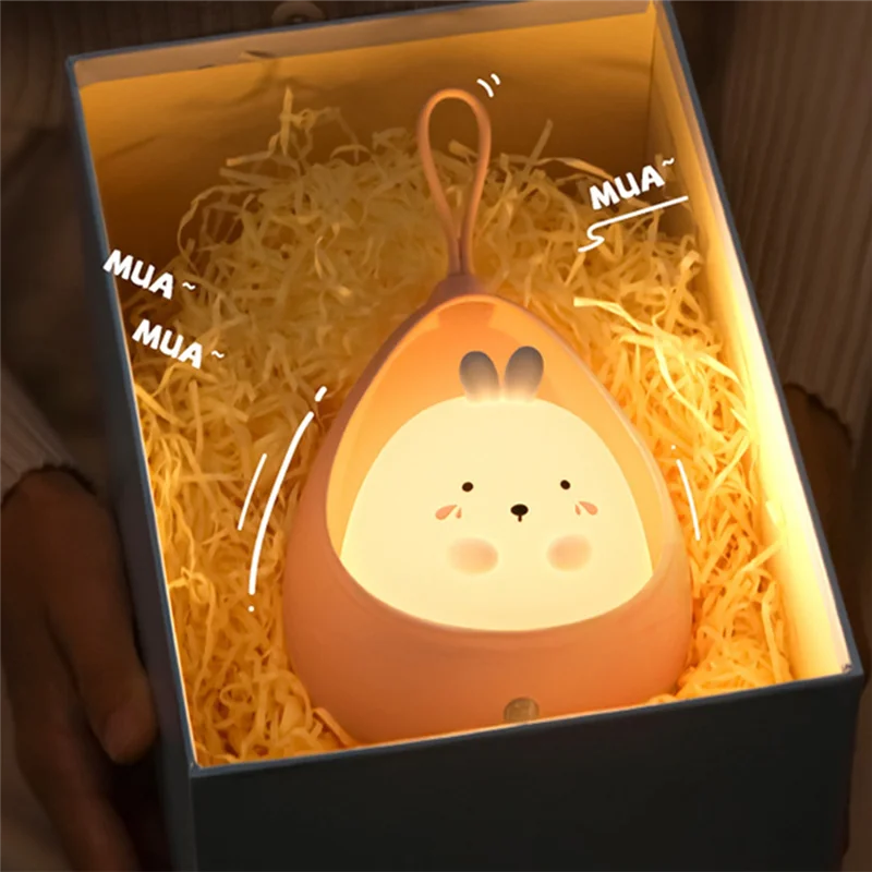 Светодиодный ночник с датчиком кролика, силиконовый ночсветильник с зарядкой от USB, мультяшный декоративный светильник для спальни, белый ц...
Светодиодный ночник с датчиком кролика, силиконовый ночсветильник с зарядкой от USB, мультяшный декоративный светильник для спальни, белый ц...