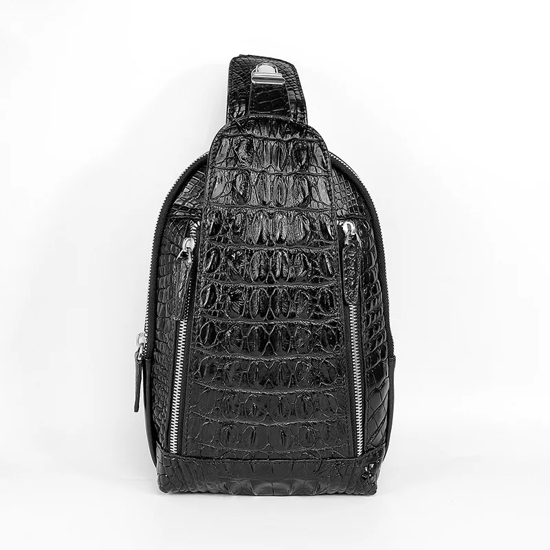 2022 New Designer Crocodile Skin Men Chest Bag Leisure Genuine Leather Shoulder Bag High Grade Light Large Capacity Man Bag 45
2022 New Designer Crocodile Skin Men Chest Bag Leisure Genuine Leather Shoulder Bag High Grade Light Large Capacity Man Bag 45