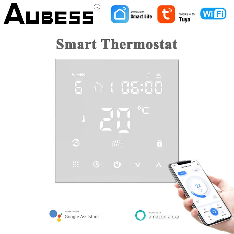 Smart WiFi Thermostat Temperature Controller Water Electric Warm Floor Heating Water Gas Boiler Works With Echo Google Home Tuya
Smart WiFi Thermostat Temperature Controller Water Electric Warm Floor Heating Water Gas Boiler Works With Echo Google Home Tuya