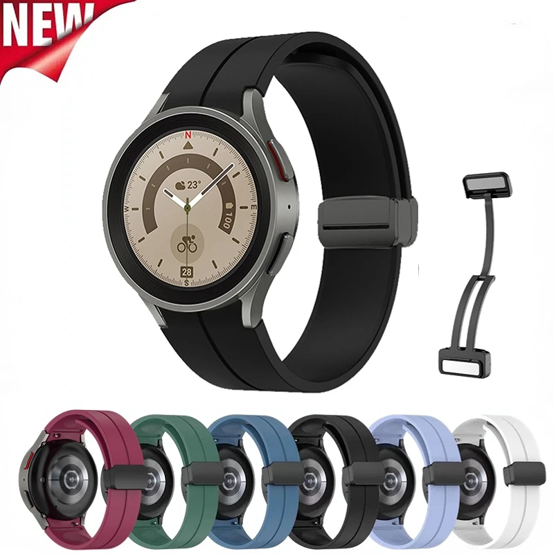 No Gap Silicone Magnetic strap For Samsung Galaxy watch 5/4 40mm 44mm 5 Pro 45mm Original Bracelet Band For Watch 4 Classic Belt
No Gap Silicone Magnetic strap For Samsung Galaxy watch 5/4 40mm 44mm 5 Pro 45mm Original Bracelet Band For Watch 4 Classic Belt