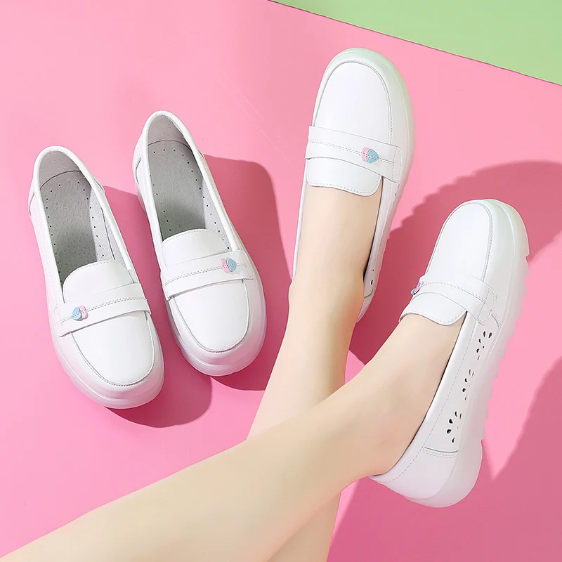 Nursing Shoes for Women Summer Breathable Female Loafers Fashion Quality Anti-skid Footwear Soft Bottom Flats
Nursing Shoes for Women Summer Breathable Female Loafers Fashion Quality Anti-skid Footwear Soft Bottom Flats