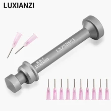 LUXIANZI Aluminum Alloy Push Rod Welding Flux Needle syringe Type General booster For household metal Solder Paste green Oil