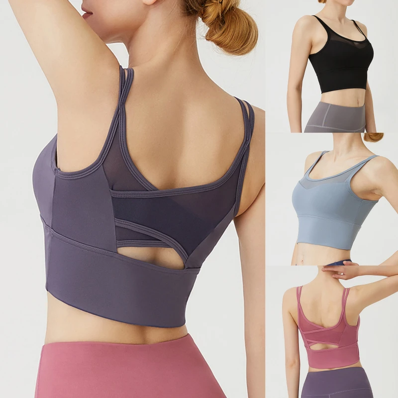 2022 Sports Bra For Women Sexy Crisscross Back Medium Support Yoga Bras Running Workout With Removable Cups Mesh
2022 Sports Bra For Women Sexy Crisscross Back Medium Support Yoga Bras Running Workout With Removable Cups Mesh