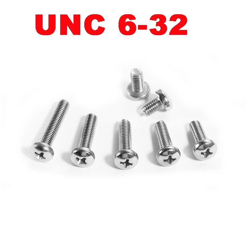 100PCS/Lot, UNC 6-32 US Coarse Thread 304 Stainless Steel Cross Round Phillips Pan Head Screw
100PCS/Lot, UNC 6-32 US Coarse Thread 304 Stainless Steel Cross Round Phillips Pan Head Screw