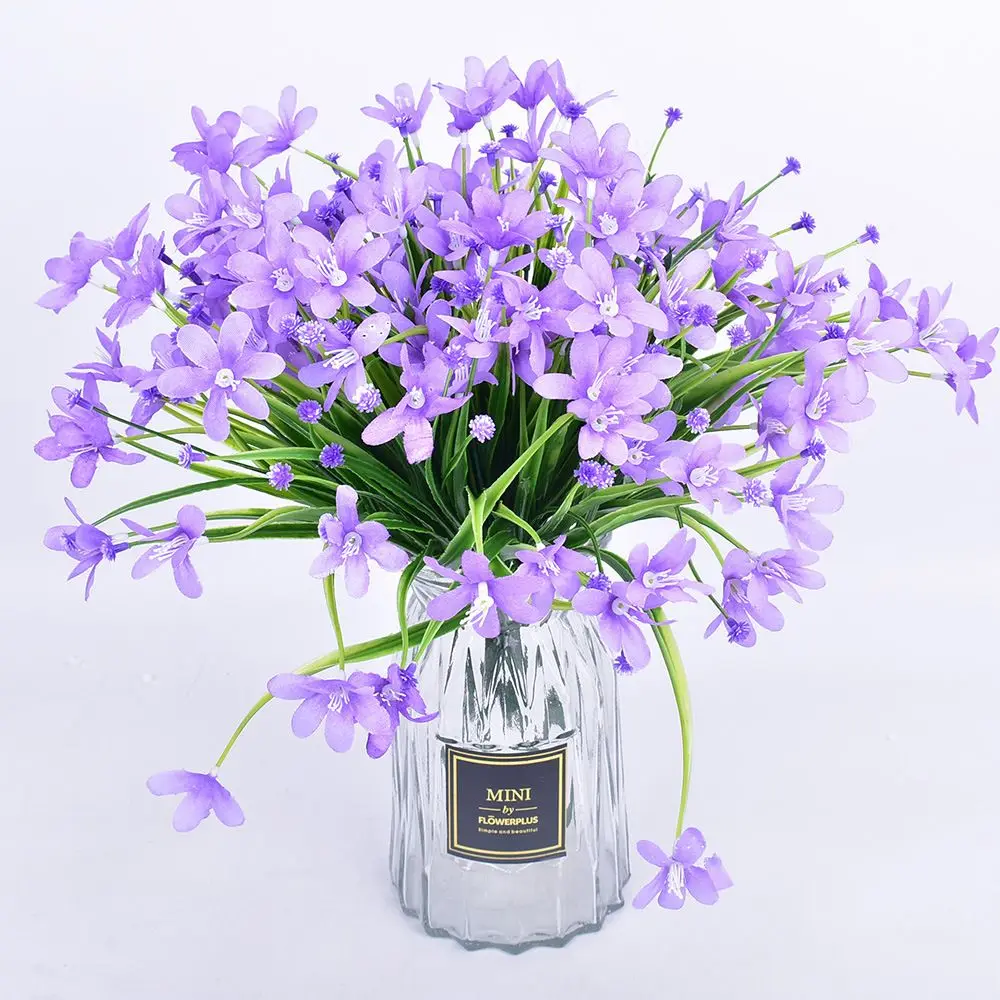 Simulated Silk Flower Beautiful Plastic Spring Grass Orchid Artificial Flower Fake Aquatic Plants 7 Branches
Simulated Silk Flower Beautiful Plastic Spring Grass Orchid Artificial Flower Fake Aquatic Plants 7 Branches