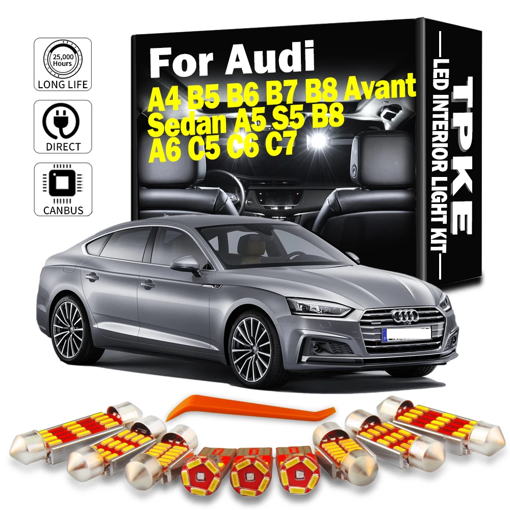 TPKE Canbus Car Accessories LED Interior Map License Plate Light Kit For Audi A4 B5 B6 B7 B8 Avant Sedan A5 S5 B8 A6 C5 C6 C7
TPKE Canbus Car Accessories LED Interior Map License Plate Light Kit For Audi A4 B5 B6 B7 B8 Avant Sedan A5 S5 B8 A6 C5 C6 C7