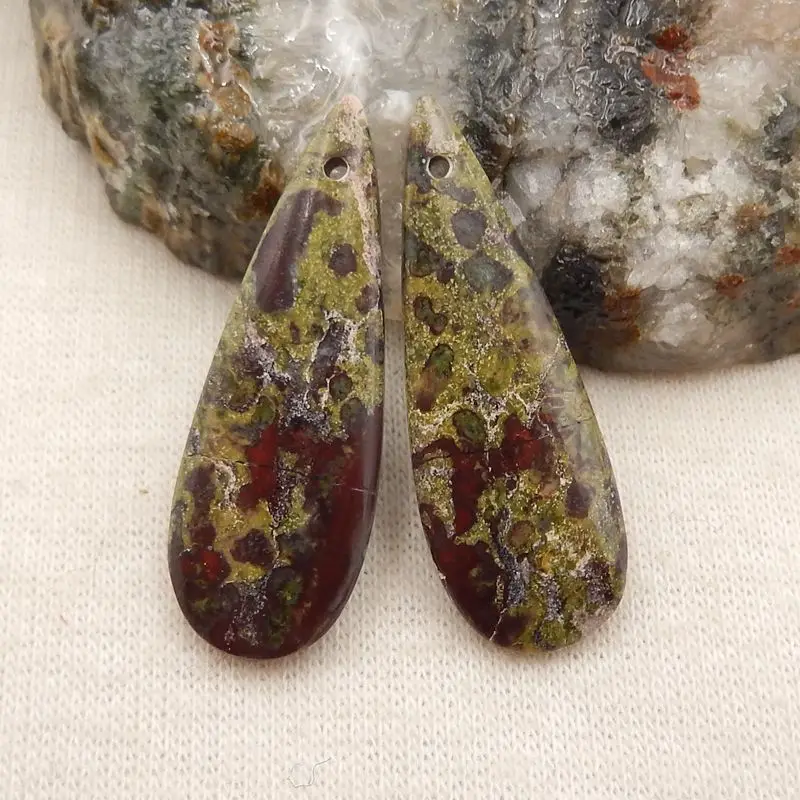 Semiprecious Stone Natural Dragons Blood Jasper Teardrop Earrings Accessories Fine Jewelry,30x11x4mm 3g
Semiprecious Stone Natural Dragons Blood Jasper Teardrop Earrings Accessories Fine Jewelry,30x11x4mm 3g