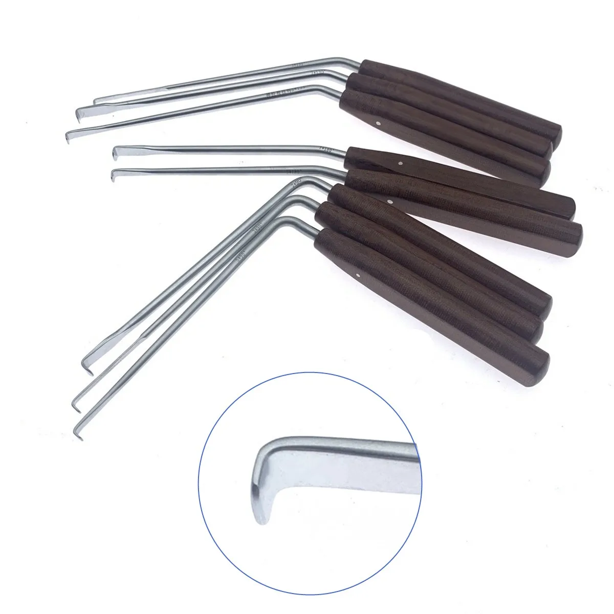 Nerve Root Hook Retractor with wooden handle brain Bone Retractor Stainless Steel nerve pull hook
Nerve Root Hook Retractor with wooden handle brain Bone Retractor Stainless Steel nerve pull hook