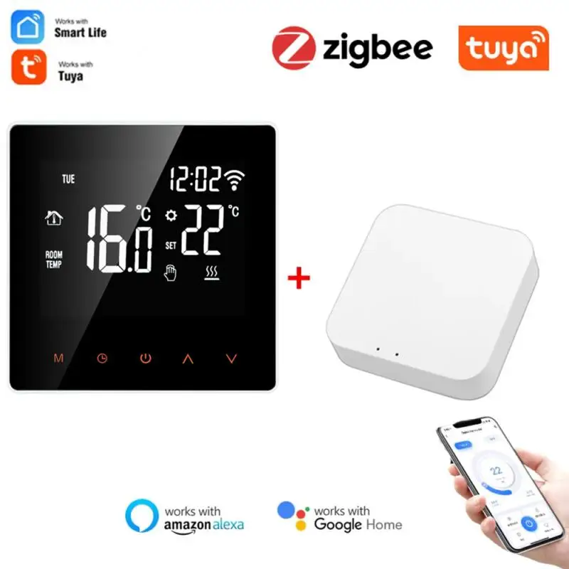 Термостат Aubess Tuya Zigbee с датчиком температуры, умный контроллер для подогрева пола, газового котла, для Google HomeAlexa
Термостат Aubess Tuya Zigbee с датчиком температуры, умный контроллер для подогрева пола, газового котла, для Google HomeAlexa