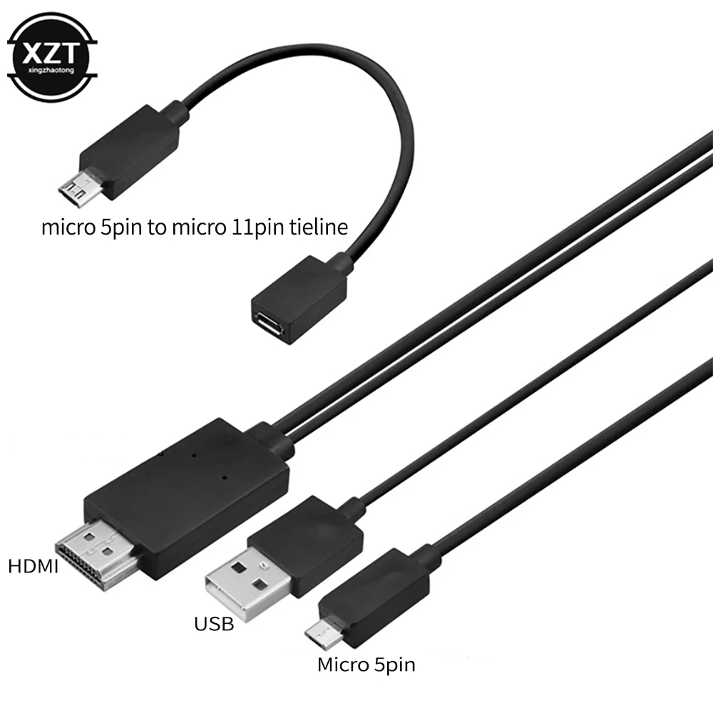 1 8 м Micro USB MHL к HDMI-совместимый кабель 5 Pin и 11 1080P HD TV Кабель-адаптер для SamSung HuaWei Xiaomi HTC