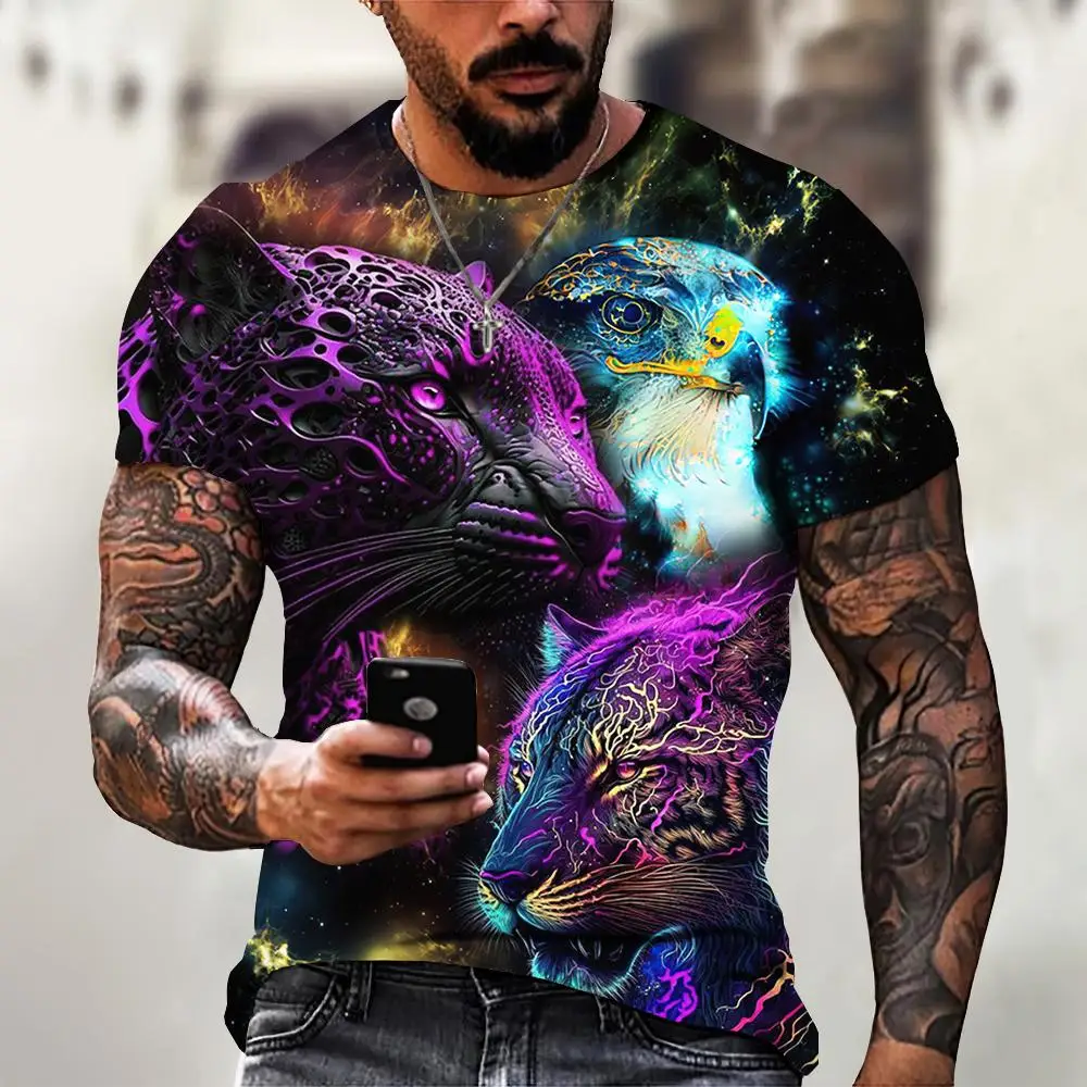 Vintage T-Shirts For Men 3D Eagle Print Short Sleeve Tops Summer Fashion Animal T Shirt Loose Oversized Tee Shirt Men Clothing
Vintage T-Shirts For Men 3D Eagle Print Short Sleeve Tops Summer Fashion Animal T Shirt Loose Oversized Tee Shirt Men Clothing
