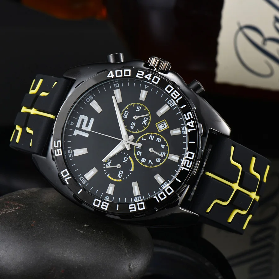 NEW Luxury Brand Sport Quartz 6 Pins Multifunction Stainless steel racing Men Watch Man Rubber Calendar Military watches factory
NEW Luxury Brand Sport Quartz 6 Pins Multifunction Stainless steel racing Men Watch Man Rubber Calendar Military watches factory
