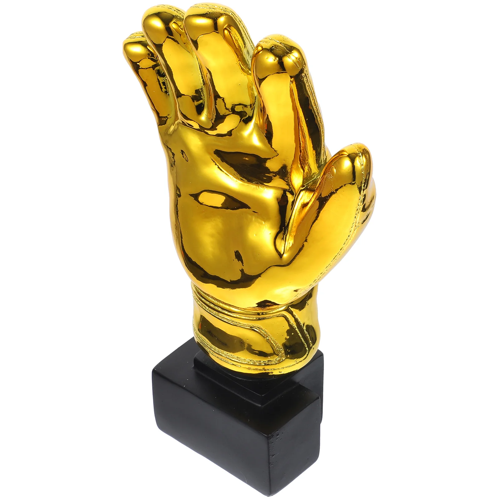 Goalkeeper Plating Resin Trophy Goalie Gloves Shape Soccer Match Award Toy with Base for Office School Kindergarten (Golden)
Goalkeeper Plating Resin Trophy Goalie Gloves Shape Soccer Match Award Toy with Base for Office School Kindergarten (Golden)