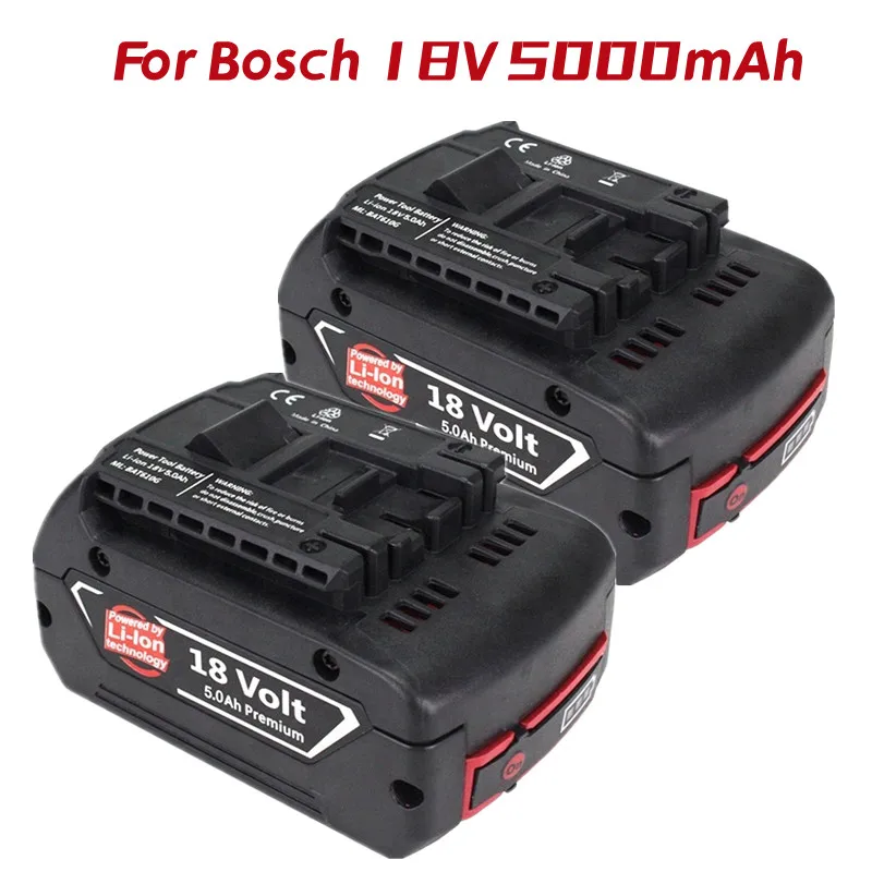 3 Pack 18V 5000mAh Lithium Ion Replacement Battery for Bosch 18V BAT620 BAT622 BAT609 BAT618 SKC181-202L Cordless Power Tools
3 Pack 18V 5000mAh Lithium Ion Replacement Battery for Bosch 18V BAT620 BAT622 BAT609 BAT618 SKC181-202L Cordless Power Tools