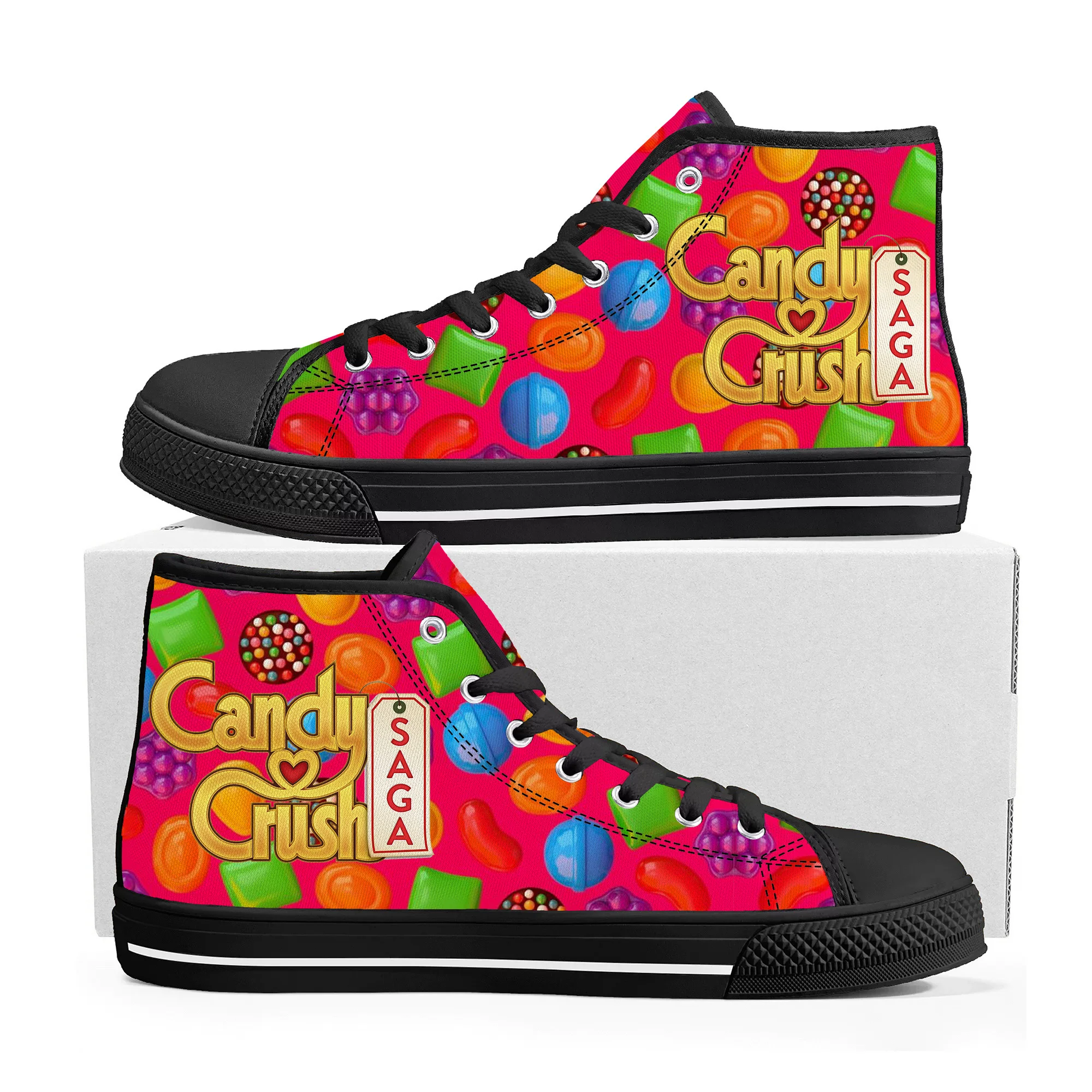 Candy Crush Saga High Top Sneakers Cartoon Game Men Women Teenager High Quality Canvas Sneaker Fashion Custom Built Couple Shoes
Candy Crush Saga High Top Sneakers Cartoon Game Men Women Teenager High Quality Canvas Sneaker Fashion Custom Built Couple Shoes