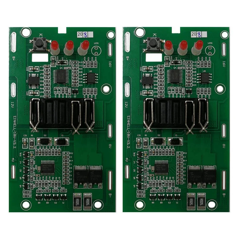 2X 4511396 Li-Ion Battery Charging Protection Circuit Board Pcb Board For Einhell Power X-Change 18V 20V Lithium
2X 4511396 Li-Ion Battery Charging Protection Circuit Board Pcb Board For Einhell Power X-Change 18V 20V Lithium