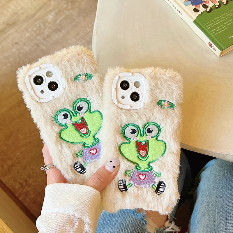 Ins Korea 3D Embroidery Plush Super Happy Frog Warm Hands phone case For iPhone 14 Pro Max 11 12 13 Pro Max Protection cover
Ins Korea 3D Embroidery Plush Super Happy Frog Warm Hands phone case For iPhone 14 Pro Max 11 12 13 Pro Max Protection cover
