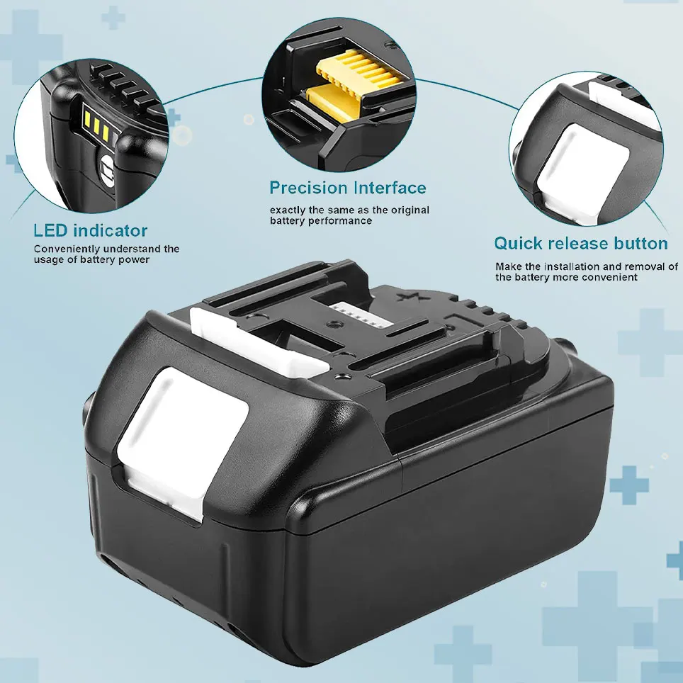 2022 18 в BL1850 запасная батарея LXT литий-ионная для Makita BL1830 BL1840 BL1850B BL1860 беспроводные электроинструменты 
2022 18 в BL1850 запасная батарея LXT литий-ионная для Makita BL1830 BL1840 BL1850B BL1860 беспроводные электроинструменты