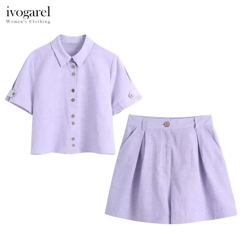 Ivogarel Rustic Wooden Button Shirt and High Waist Shorts Set Women's Pleated Shorts Suit, Female Two Piece Outfits, Traff 2023
Ivogarel Rustic Wooden Button Shirt and High Waist Shorts Set Women's Pleated Shorts Suit, Female Two Piece Outfits, Traff 2023