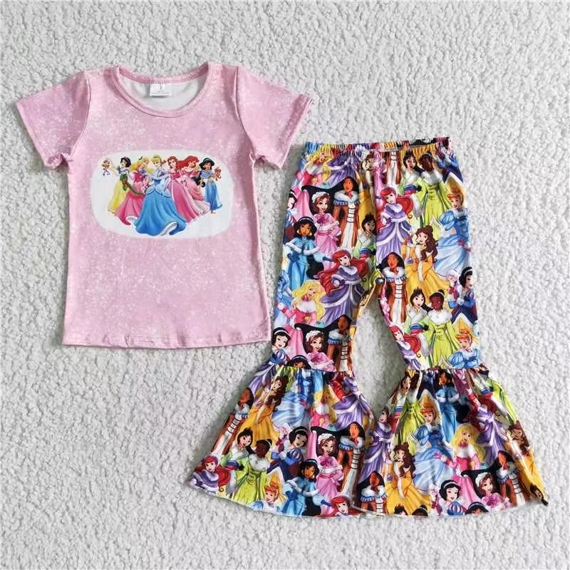children boutique clothing set print kids outfit baby girl pink short sleeve top and bell bottom pant outfit toddler clothing
children boutique clothing set print kids outfit baby girl pink short sleeve top and bell bottom pant outfit toddler clothing