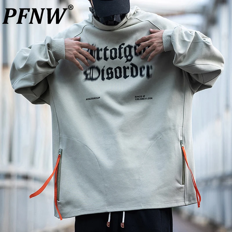PFNW Spring Summer Men's Tide Pullovers Turtleneck Sweater Deconstructs American High Street Letter Printed Casual Coat 12A8607
PFNW Spring Summer Men's Tide Pullovers Turtleneck Sweater Deconstructs American High Street Letter Printed Casual Coat 12A8607
