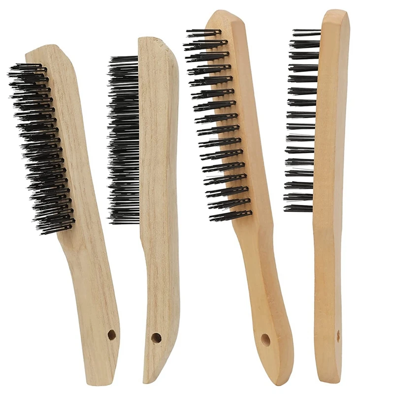 4 Pcs Welding Brush For Cleaning Welding Slag, Rust And Dust Heavy Duty Carbon Steel Wire Scratch Brush
4 Pcs Welding Brush For Cleaning Welding Slag, Rust And Dust Heavy Duty Carbon Steel Wire Scratch Brush