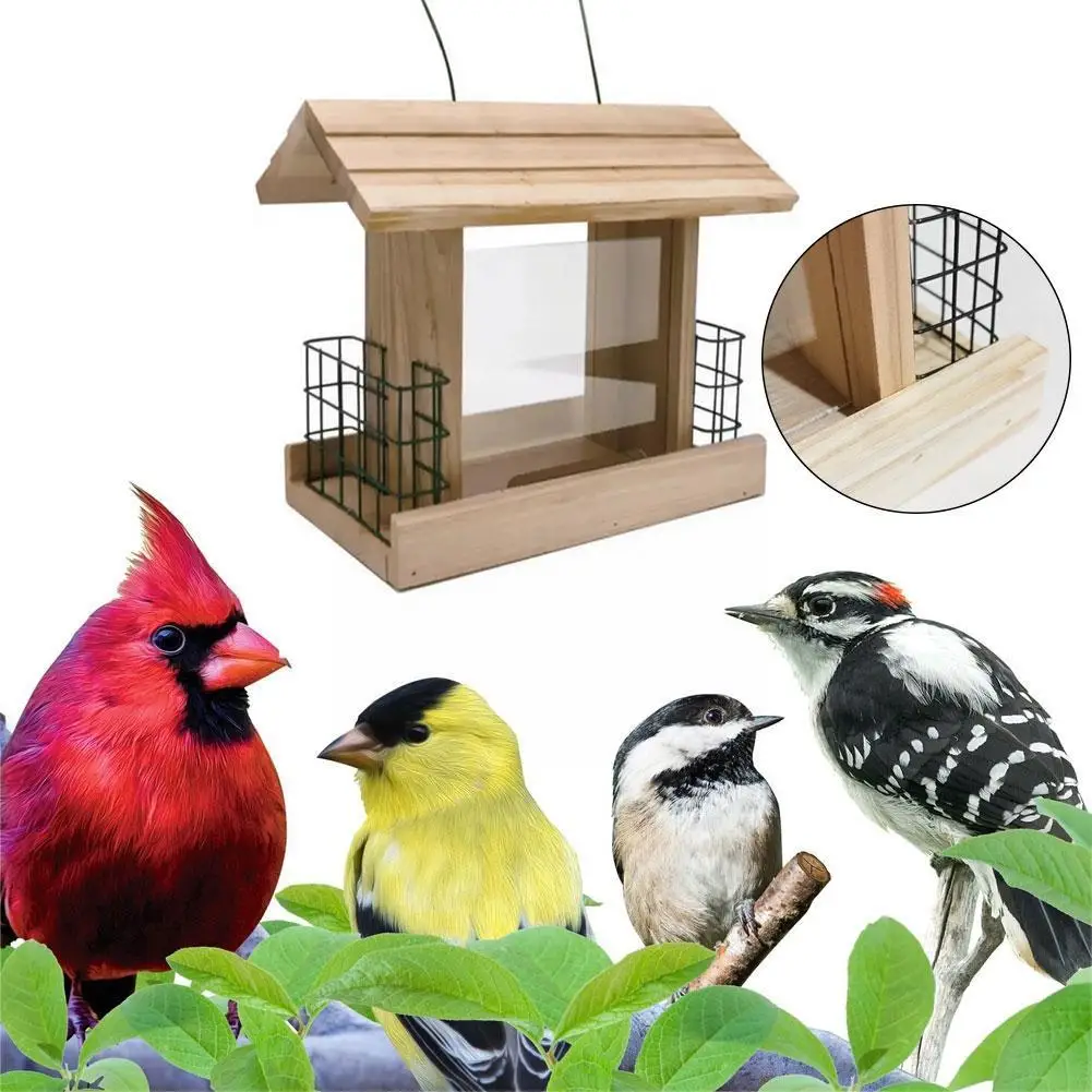 Wooden Bird House Pet Bird Parakeet Nest Box Outdoor Yard Feeder Hanging Bird Decoration Birdhouse Garden Box Pet Accessori R4Y3
Wooden Bird House Pet Bird Parakeet Nest Box Outdoor Yard Feeder Hanging Bird Decoration Birdhouse Garden Box Pet Accessori R4Y3