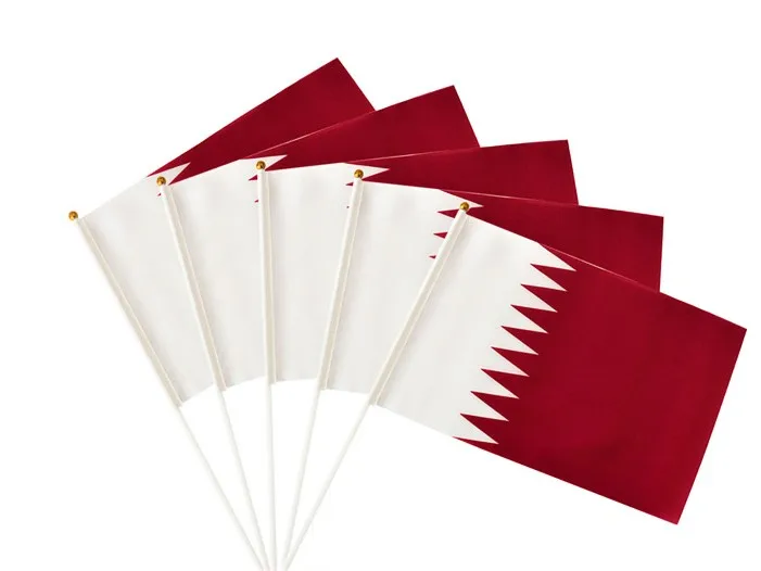 Qatar football 100pcs Qatar hand Flag Waving Polyester Double Side Printing QA Qatar Hand waving Flag with plastic flagpole
Qatar football 100pcs Qatar hand Flag Waving Polyester Double Side Printing QA Qatar Hand waving Flag with plastic flagpole