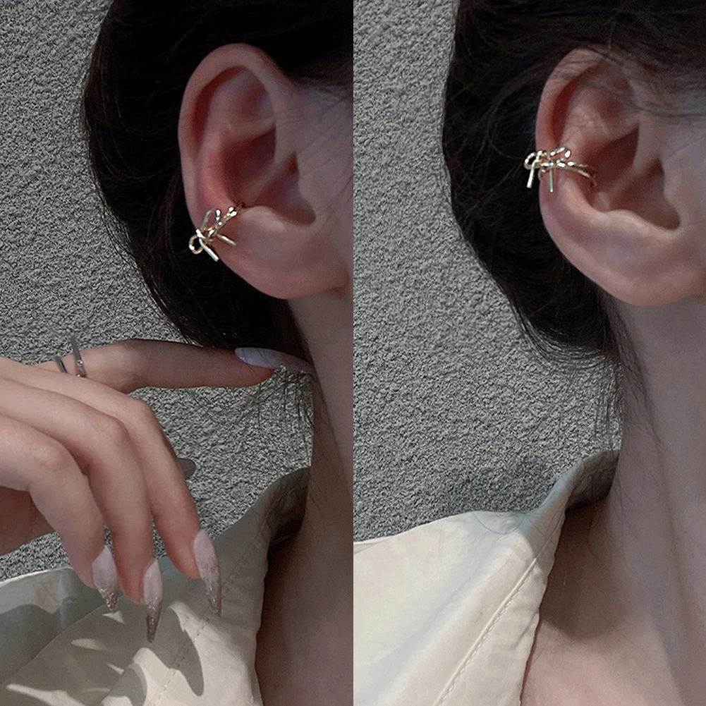 Fashion Korean Bow Ear Cuff Clip Earrings Non-Piercing Bone C-shaped Without Puncture Elegant Earrings for Women Jewelry Gifts
Fashion Korean Bow Ear Cuff Clip Earrings Non-Piercing Bone C-shaped Without Puncture Elegant Earrings for Women Jewelry Gifts