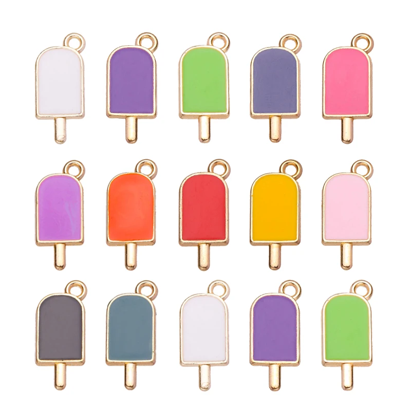 20Pcs 7*18mm Enamel Ice Cream Pendant Accessories Fashion Charms For Jewelry Making Necklaces Bracelets Earrings DIY Handmade
20Pcs 7*18mm Enamel Ice Cream Pendant Accessories Fashion Charms For Jewelry Making Necklaces Bracelets Earrings DIY Handmade