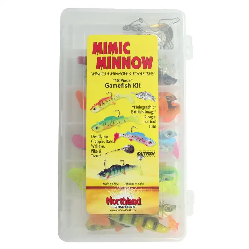 

Mimic Minnow Gamefish Kit, Freshwater, Assorted Fishing kit Fishing bobber Fishing swivel Sissy рибальські знаря