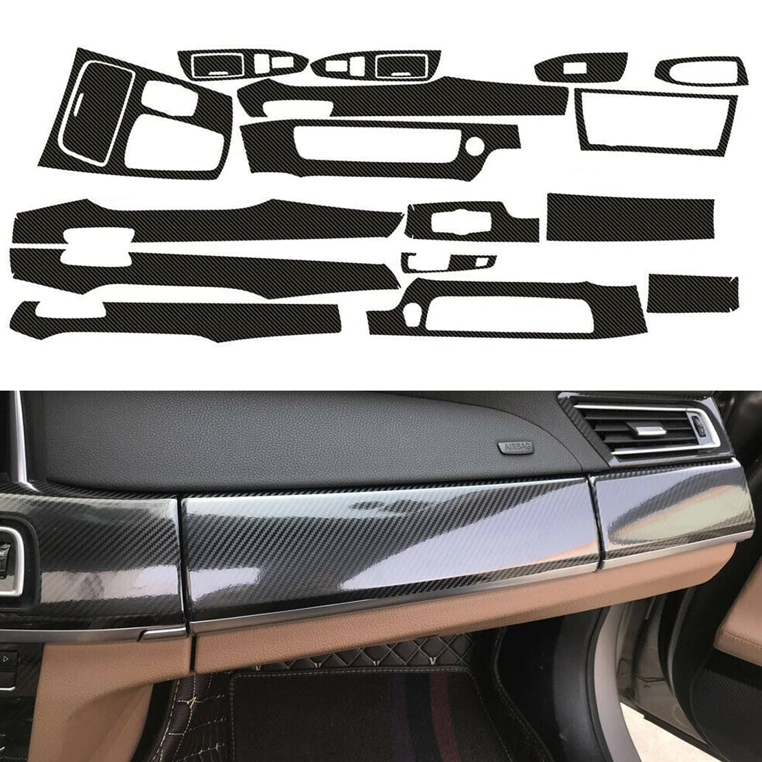 NEW Interior Door Dashboard Console Gear Panel Molding Sticker Kit Decal LHD 5D Carbon Fiber Style Fit for BMW 7 F01 F02 F03 F04
NEW Interior Door Dashboard Console Gear Panel Molding Sticker Kit Decal LHD 5D Carbon Fiber Style Fit for BMW 7 F01 F02 F03 F04