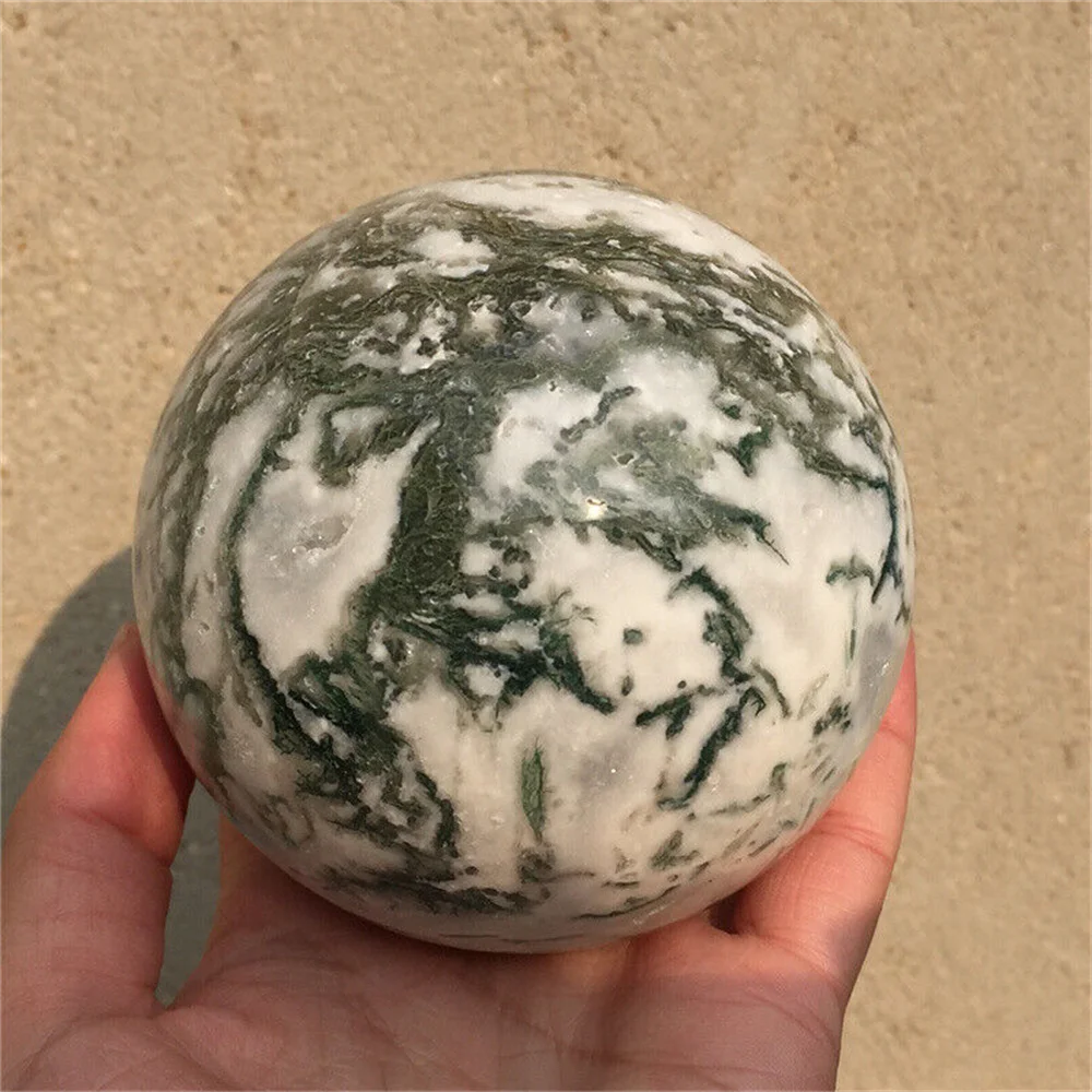 Beautiful Natural Moss Agate Crystal Ball Marine Grass Agate Stone Quartz Gem Ball Reiki Treatment Home Feng shui improvement
Beautiful Natural Moss Agate Crystal Ball Marine Grass Agate Stone Quartz Gem Ball Reiki Treatment Home Feng shui improvement
