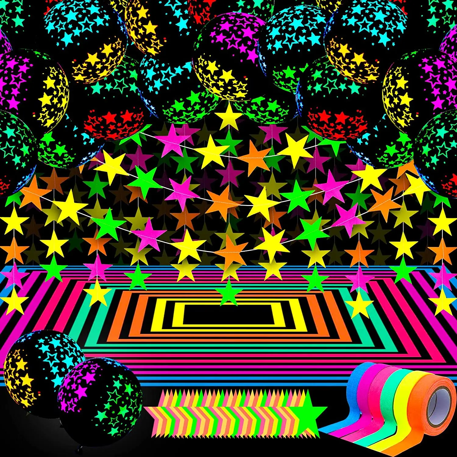 1PC Fluorescent UV Tape Luminous Night Self-adhesive Glow in Blacklight Safety Film Sticker Security Stage Party home Decoration
1PC Fluorescent UV Tape Luminous Night Self-adhesive Glow in Blacklight Safety Film Sticker Security Stage Party home Decoration