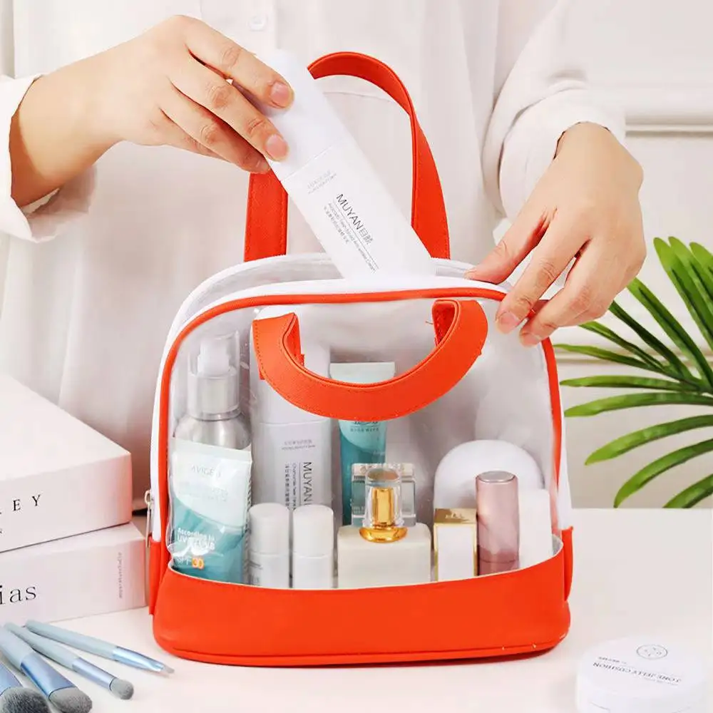 Прозрачная косметичка из ПВХ для женщин, Вместительная дорожная портативная Сумочка для Хранения Туалетных принадлежностей, водонепрониц... 
Прозрачная косметичка из ПВХ для женщин, Вместительная дорожная портативная Сумочка для Хранения Туалетных принадлежностей, водонепрониц...