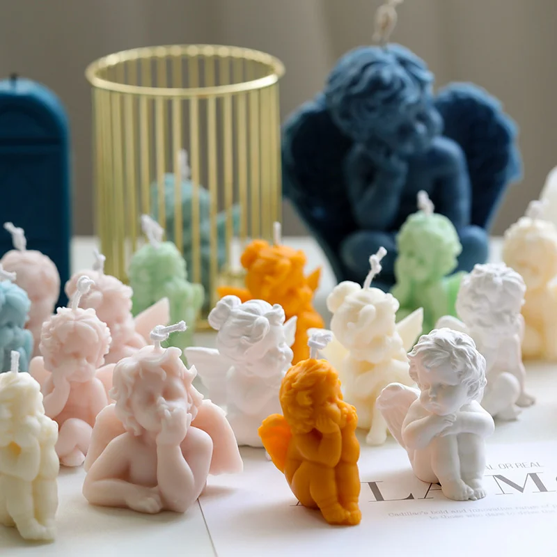 Cute Angel Scented Candle Silicone Mould for Cake Chocolate Ornament Mold Angel Winged Handmade Soap Candle Making Resin Molds
Cute Angel Scented Candle Silicone Mould for Cake Chocolate Ornament Mold Angel Winged Handmade Soap Candle Making Resin Molds