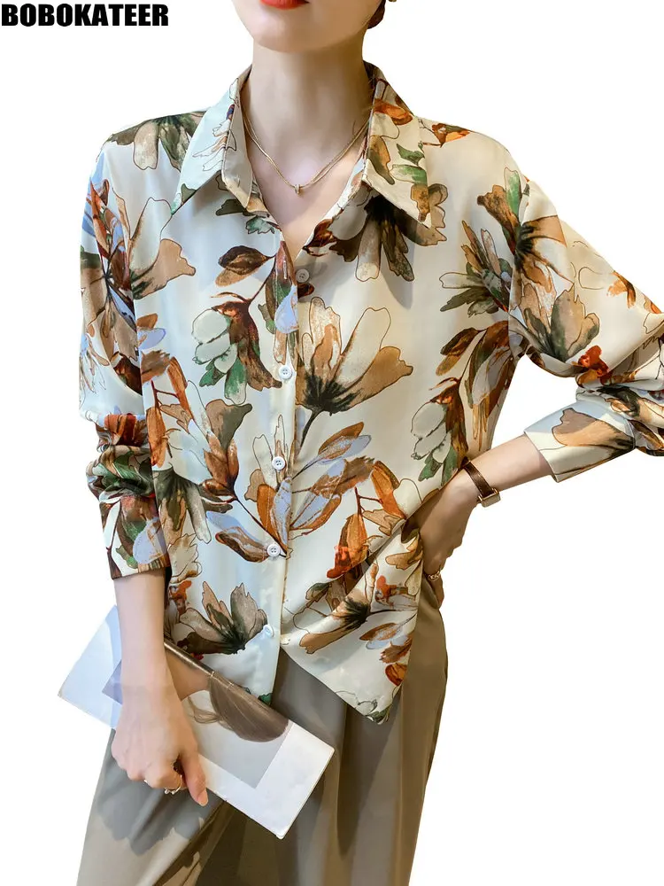 BOBOKATEER Shirt Womens Clothes Vintage Long Sleeve Ladies Tops And Blouses Casual Flower Print Shirts Fashion Autumn 2023
BOBOKATEER Shirt Womens Clothes Vintage Long Sleeve Ladies Tops And Blouses Casual Flower Print Shirts Fashion Autumn 2023