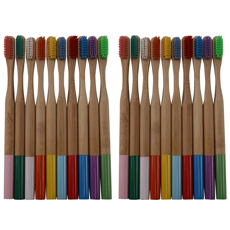 20-Pack Bamboo Toothbrush Medium Bristles Biodegradable Plastic-Free Toothbrushes Cylindrical
20-Pack Bamboo Toothbrush Medium Bristles Biodegradable Plastic-Free Toothbrushes Cylindrical
