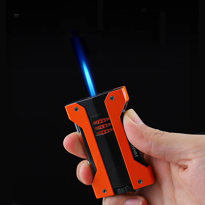 High End Metal Windproof Press Ignition Lighter Men's Cigars Carry Blue Flame Straight To The Lighter Men's Gift Box Lighter
High End Metal Windproof Press Ignition Lighter Men's Cigars Carry Blue Flame Straight To The Lighter Men's Gift Box Lighter
