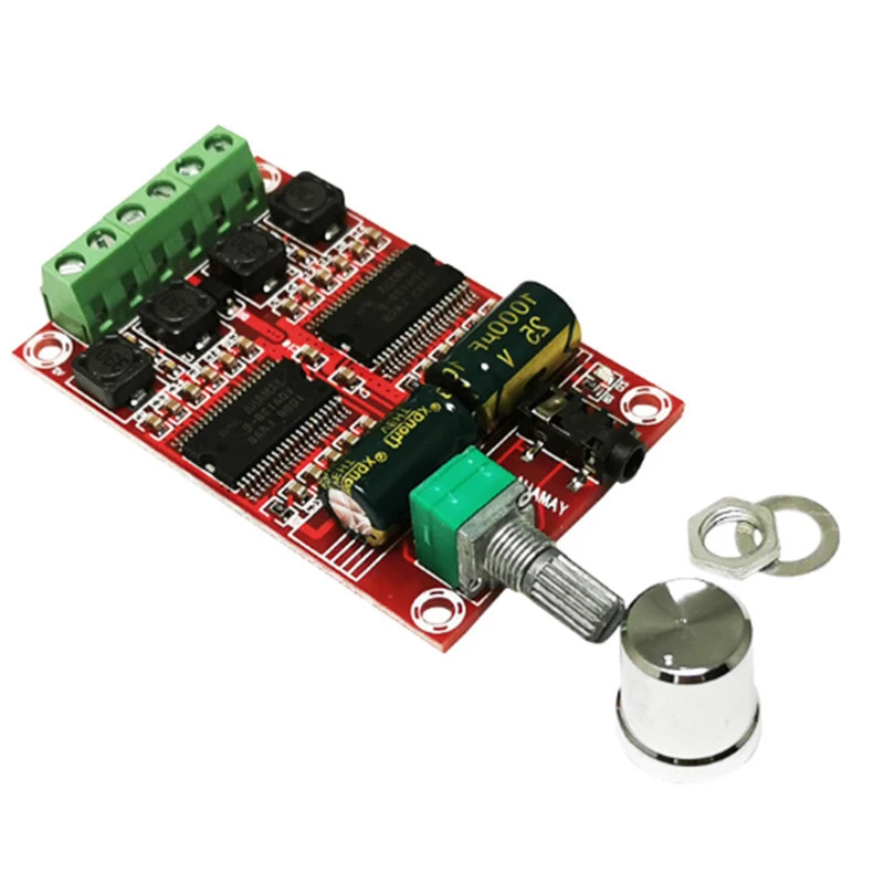 Dual-Core Digital Power Amplifier Board DC12-15V 2X20W 20Hz-60KHz Dual-Channel Class D Audio Amplifier Board 
Dual-Core Digital Power Amplifier Board DC12-15V 2X20W 20Hz-60KHz Dual-Channel Class D Audio Amplifier Board