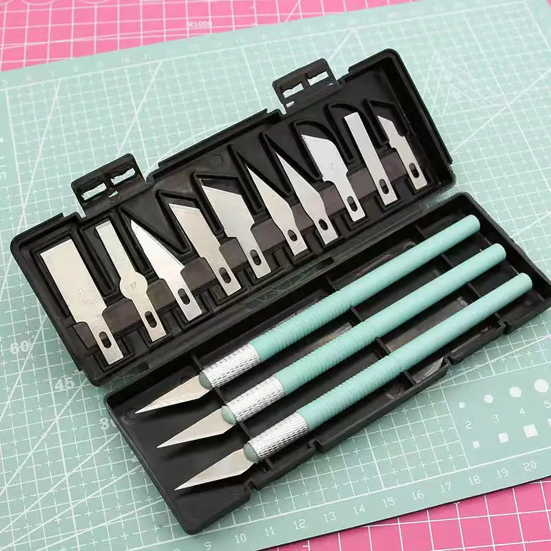 

Engraving Knife Pen Engraving Knife Set Rubber Stamp Pen Knife Utility Knife Diy Handbook Set Paper Cutting Manufacturers Wholes