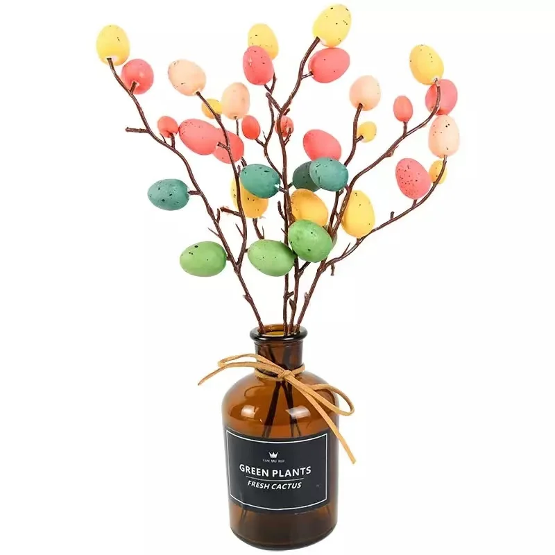 Easter Egg Tree Branch Colorful Painting Foam Unique Flower Plant Diy Decoration Fake Wedding Festival Party Home Vase Decor
Easter Egg Tree Branch Colorful Painting Foam Unique Flower Plant Diy Decoration Fake Wedding Festival Party Home Vase Decor