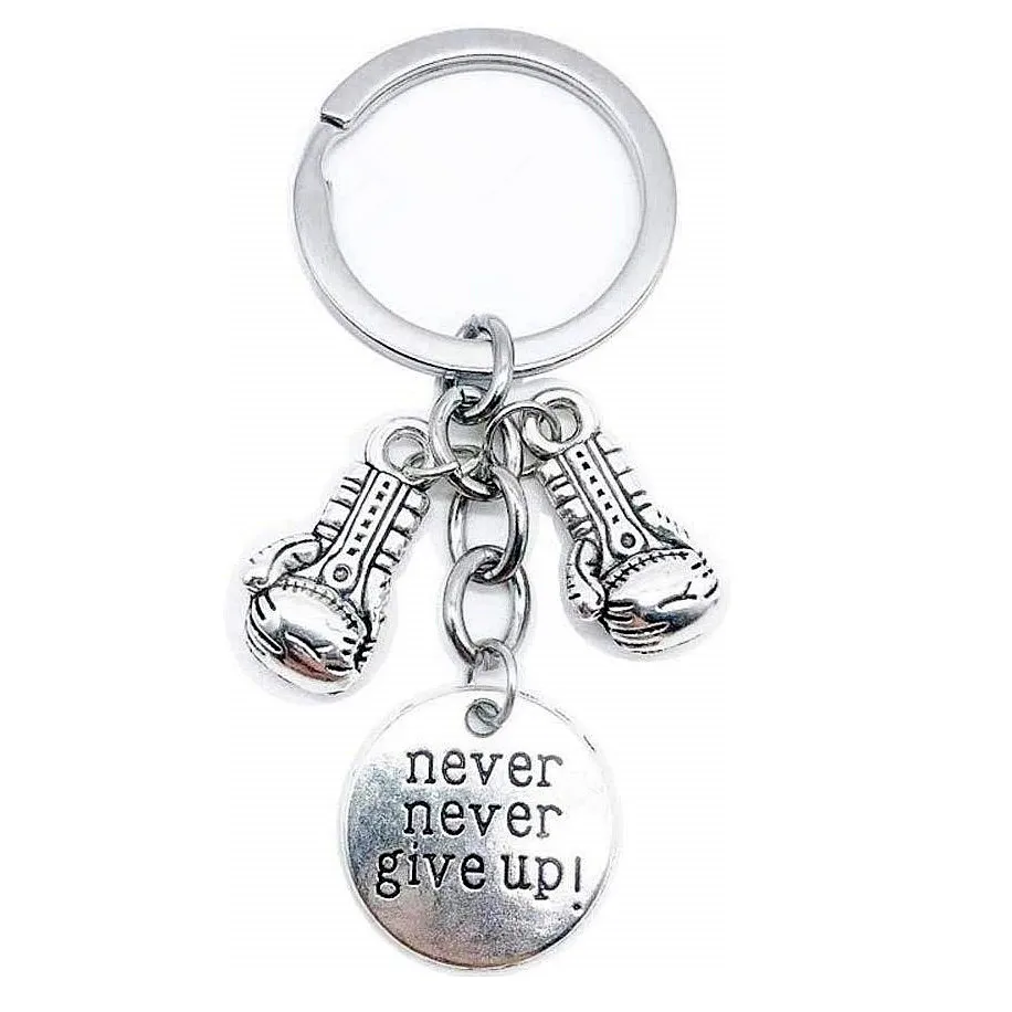 Never Never Give Up Boxing Glove Fitness Beauty Keychain Keyring Creative Women Jewelry Accessories Pendant Gifts
Never Never Give Up Boxing Glove Fitness Beauty Keychain Keyring Creative Women Jewelry Accessories Pendant Gifts