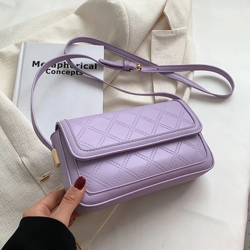 Flap Quilted Crossbody Messenger Sling Bags 2022 New Luxury Women PU Leather Shoulder Bag Elegant Female Female Handbags Purses
Flap Quilted Crossbody Messenger Sling Bags 2022 New Luxury Women PU Leather Shoulder Bag Elegant Female Female Handbags Purses