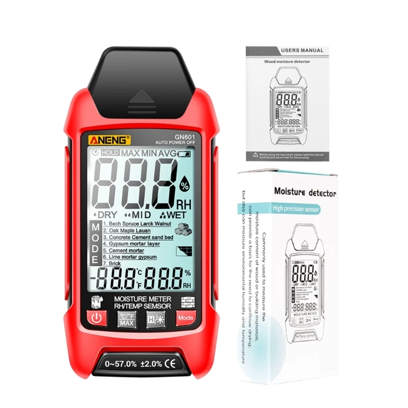 Moisture Meter with Backlights, Pin-Type Digital Moisture Detector, Water Leak Detector for wood, Firewood
Moisture Meter with Backlights, Pin-Type Digital Moisture Detector, Water Leak Detector for wood, Firewood