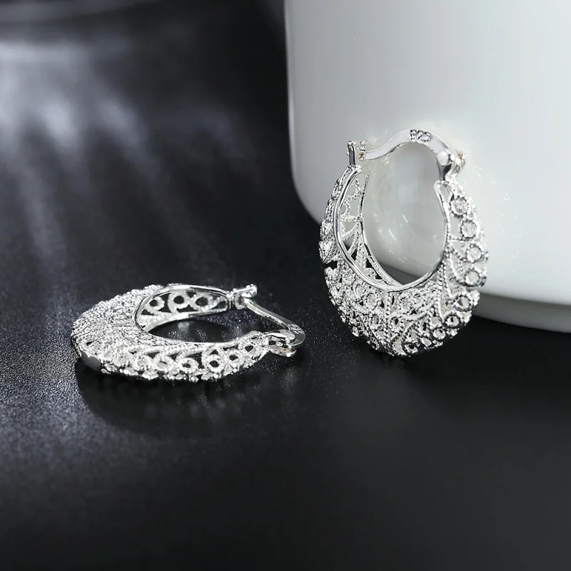 New Listing Hot Sale at Jewelry Silver Hollow Woven Flower Earrings Birthday Gift Christmas Valentine's Day
New Listing Hot Sale at Jewelry Silver Hollow Woven Flower Earrings Birthday Gift Christmas Valentine's Day