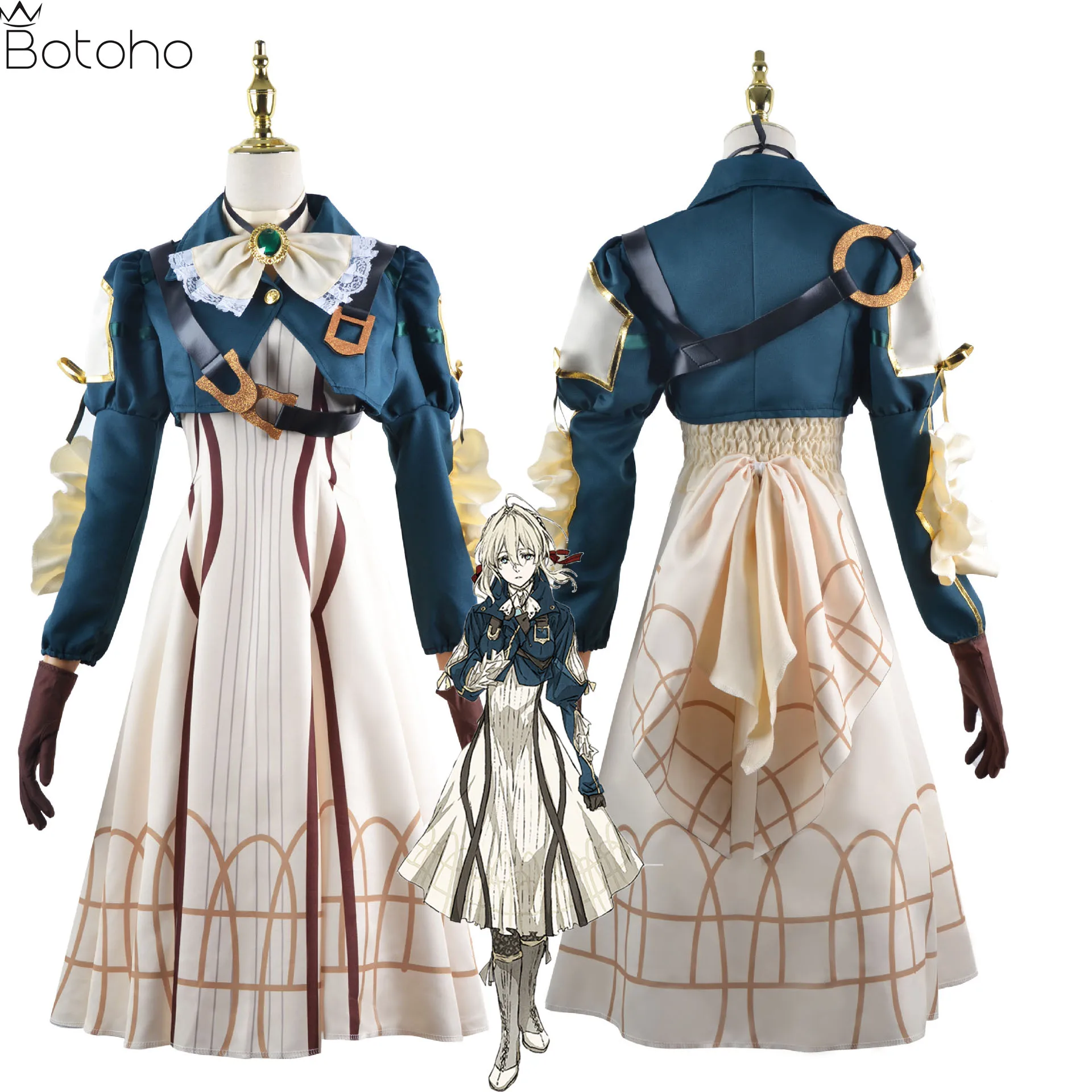 New Anime Violet Evergarden Cosplay Costume For Women French Vintage Top Dress Outfit Halloween Christmas Party Clothes
New Anime Violet Evergarden Cosplay Costume For Women French Vintage Top Dress Outfit Halloween Christmas Party Clothes