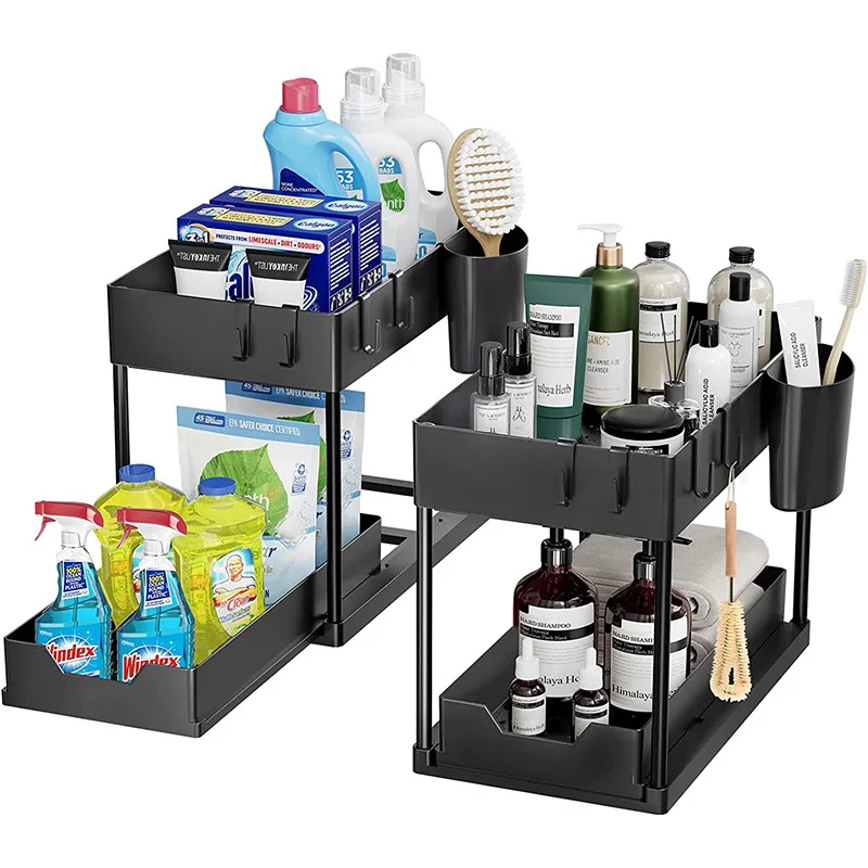 Under Sink Organizer 2 Tier Drawer Storage Rack Cabinet With Hook Sink Shampoo Detergent Spices Drawer Shelf Kitchen Gadgets
Under Sink Organizer 2 Tier Drawer Storage Rack Cabinet With Hook Sink Shampoo Detergent Spices Drawer Shelf Kitchen Gadgets