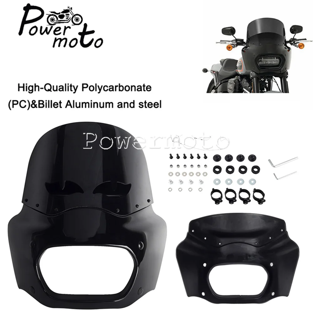 Motorcycle ABS Fork Clamp Front windshield Polycarbonate Highway And Black Base Kit For Harley Softail Fat Bob 114 FXFBS 18-23
Motorcycle ABS Fork Clamp Front windshield Polycarbonate Highway And Black Base Kit For Harley Softail Fat Bob 114 FXFBS 18-23