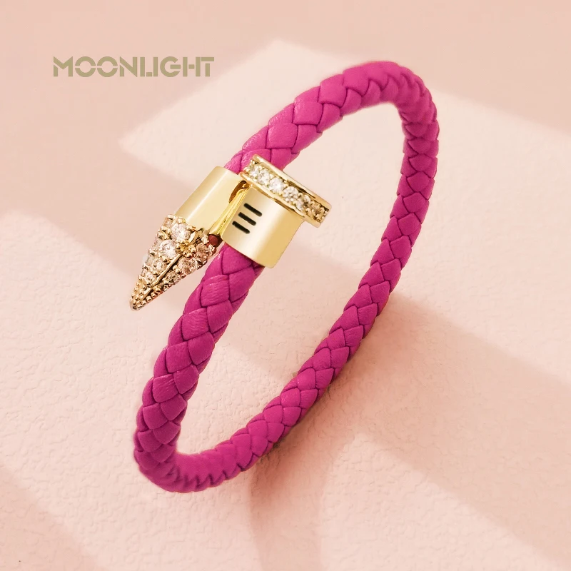 New Classic Style Genuine Leather Nail Bracelets for Women Stainless Steel Braided Rope Bracelets for Female Bracelets Jewelry
New Classic Style Genuine Leather Nail Bracelets for Women Stainless Steel Braided Rope Bracelets for Female Bracelets Jewelry